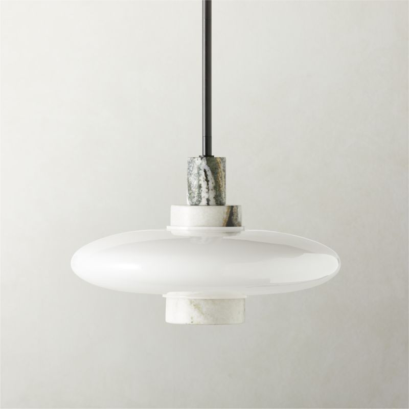 CB2 - February 2023 CB2 - Virgo Contrast Marble Pendant Light