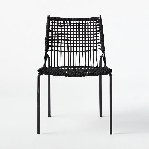 Virve Black Rope Outdoor Dining Chair