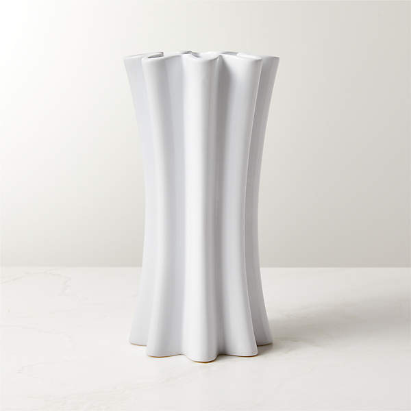 White Stoneware Vase