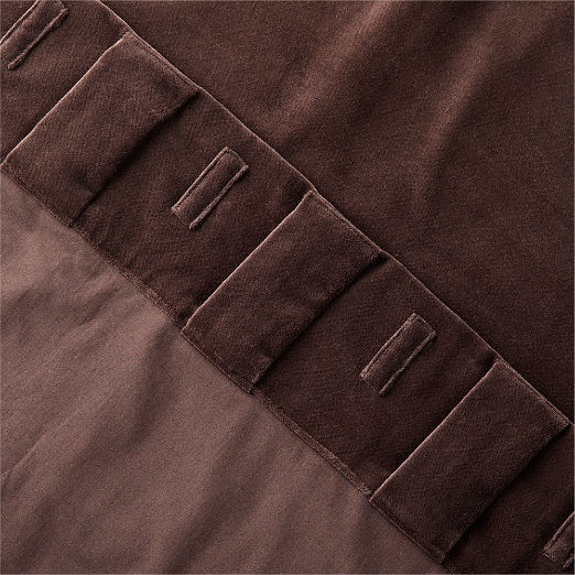 Chocolate Brown Velvet Window Curtain Panel 48''x96''