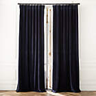 Dark Teal Organic Cotton Velvet Window Curtain Panel 48"x120''