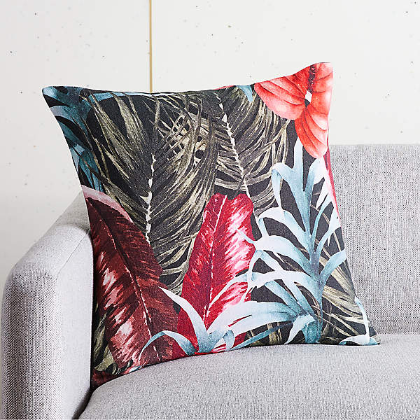 tropical print pillows
