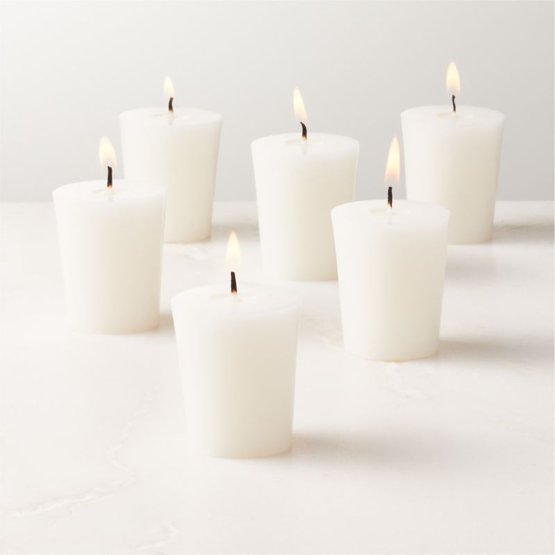 White Votive Candles Set of 6 - image 1 of 2