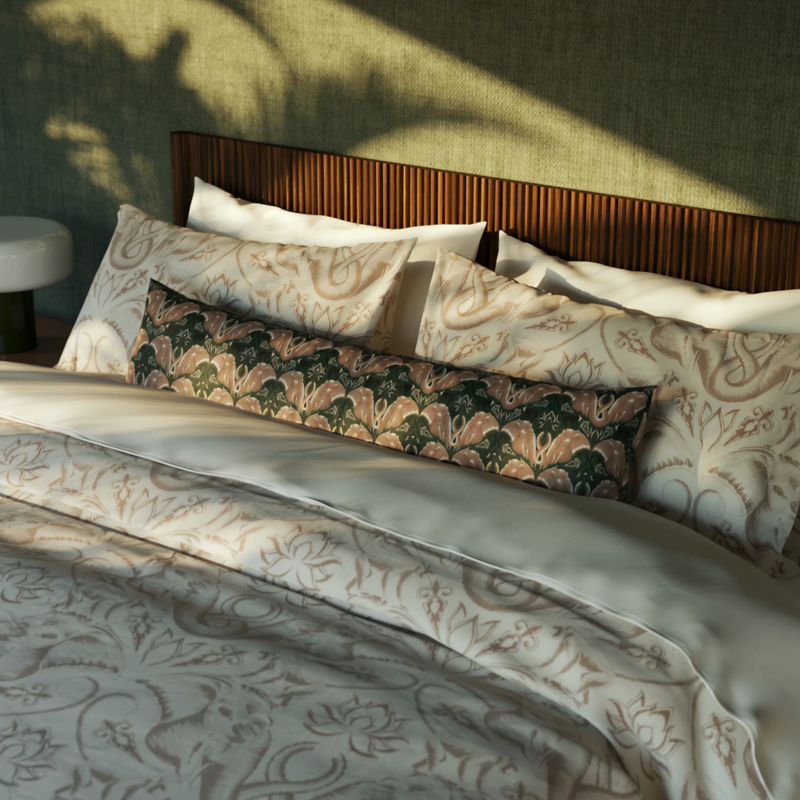 Play Entwined Elephants Natural King Duvet Cover - The White Lotus - video 1 of 2