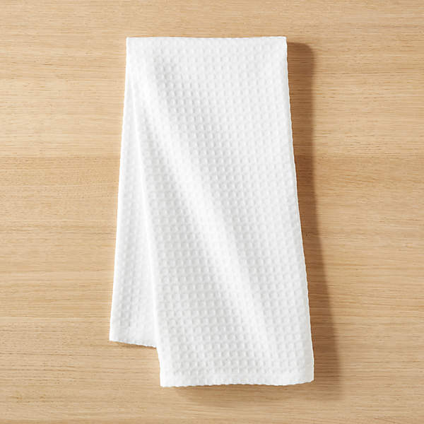 SALE Flawed Towel Embroidered Waffle Weave Hand/Dish Towel Bluebird