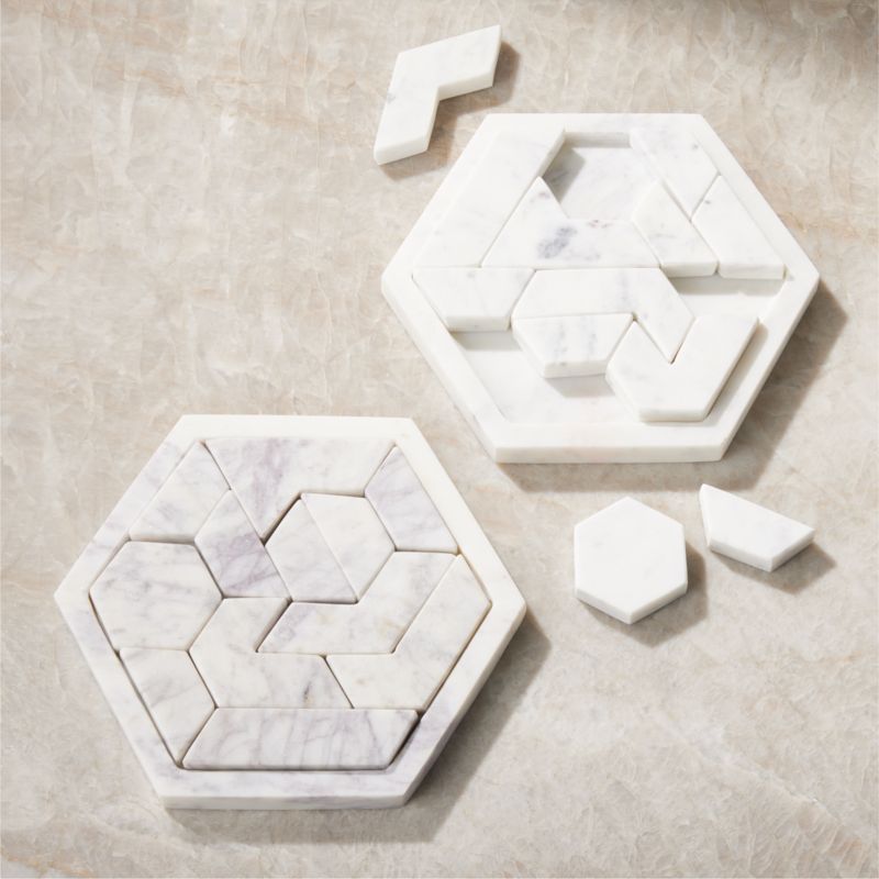 Waide White Marble Puzzle Game - image 2 of 4