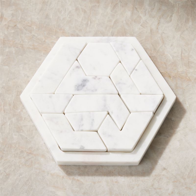 Waide White Marble Puzzle Game - image 0 of 4