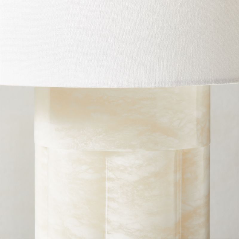 Walden White Alabaster Table Lamp Short - image 3 of 9