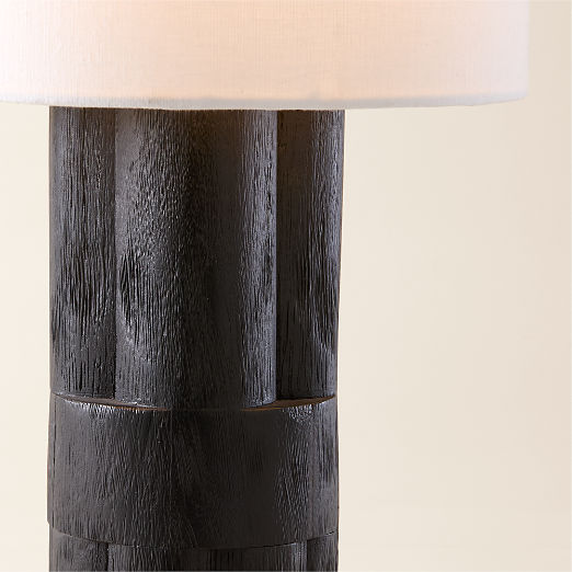 Walden Black Acacia Wood Table Lamp Tall