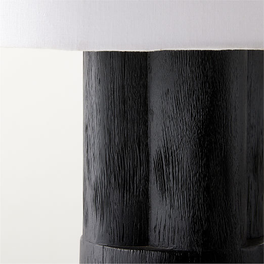 Walden Black Acacia Wood Table Lamp Tall