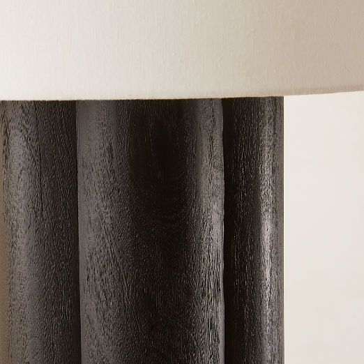 Walden Black Acacia Wood Floor Lamp