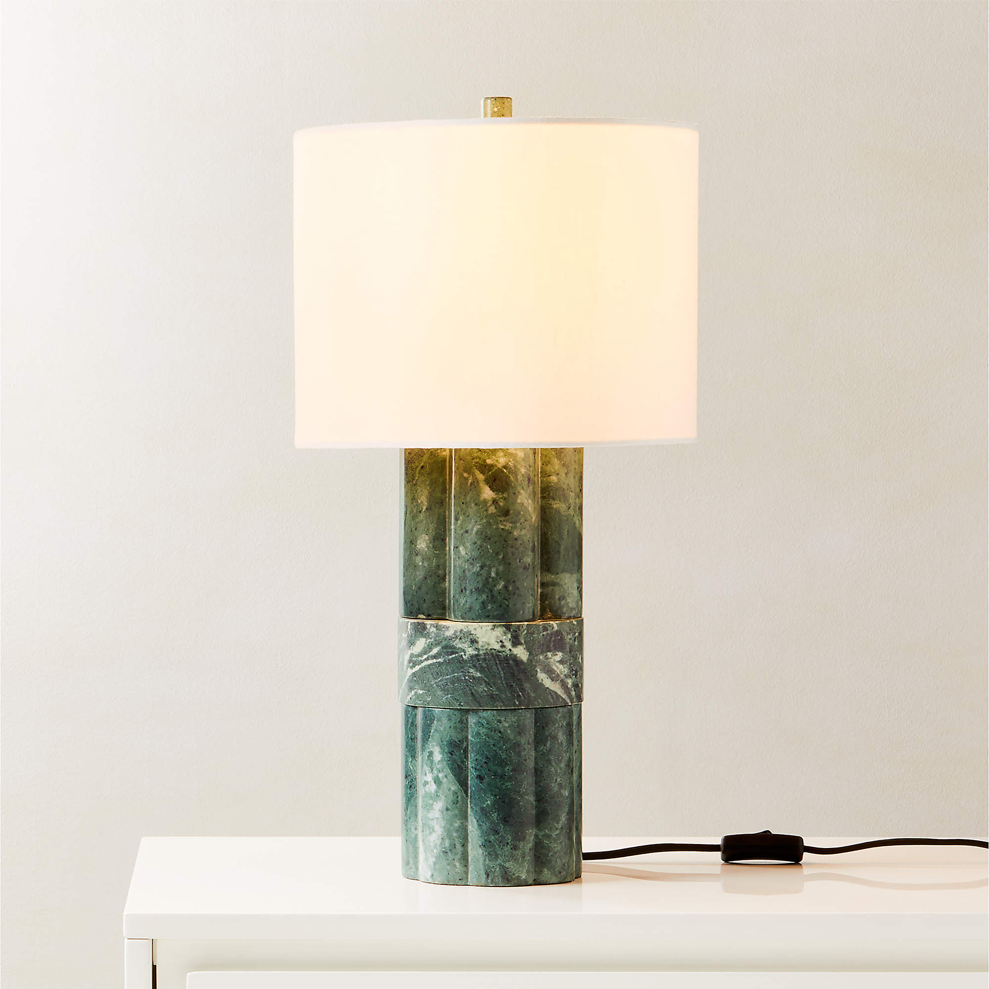 Walden Green Marble Table Lamp Tall