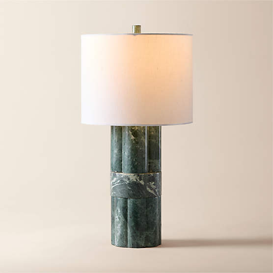 Walden Green Marble Table Lamp Tall