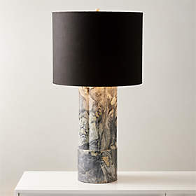 Block Golden Calacatta Marble Table Lamp + Reviews