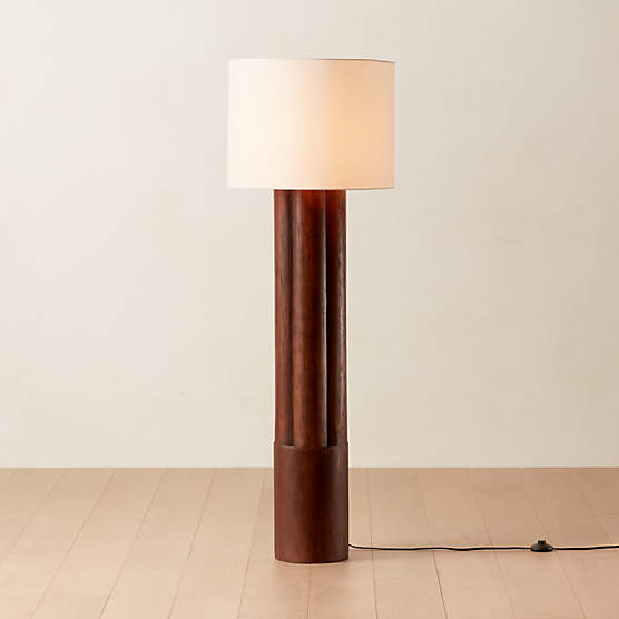 Walden Acacia Wood Floor Lamp