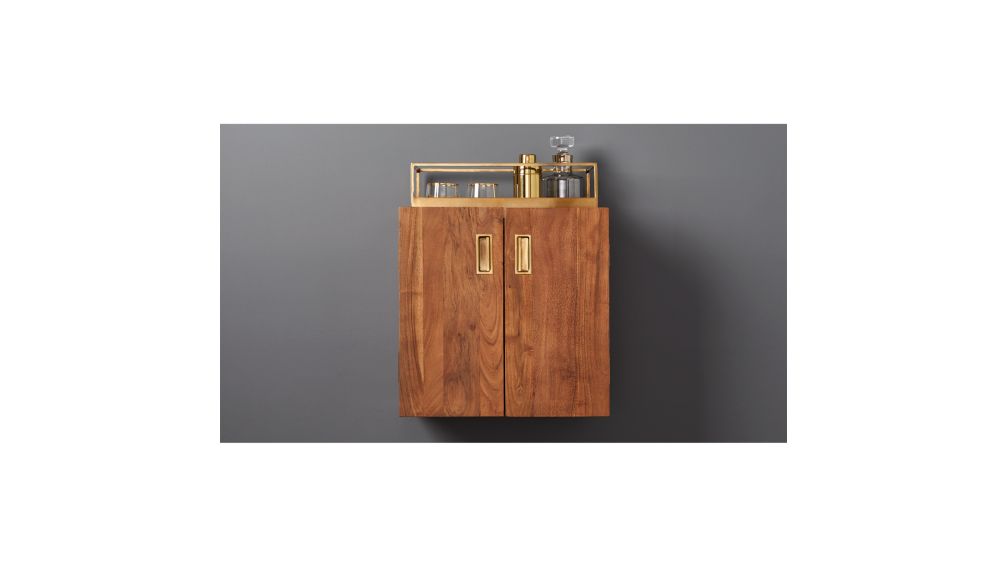 Cb2 wall mounted bar outlet cabinet