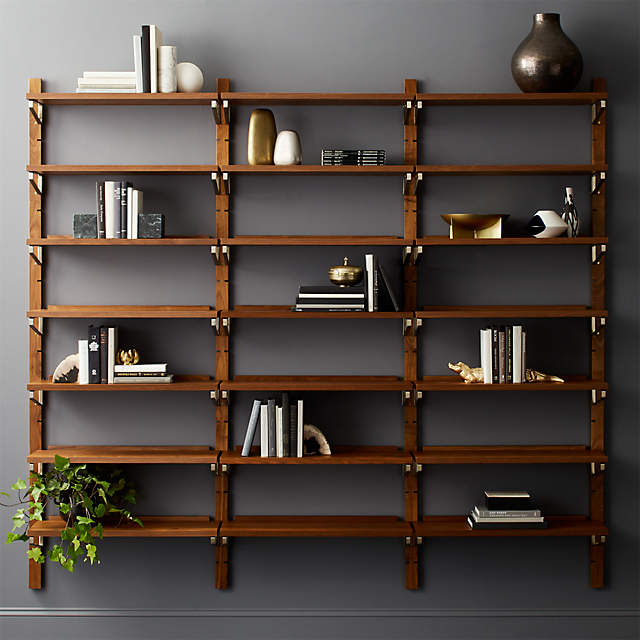 Walnut Modular Triple Shelf 88