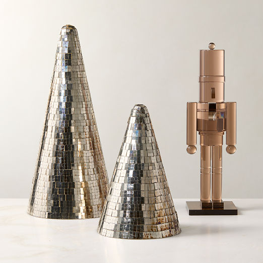Warm Brown Holiday Decor Set of 3