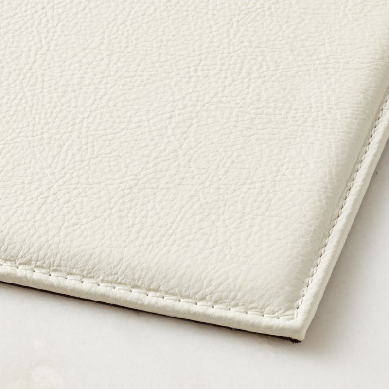 Ivory Leather Desk Blotter - image 3 of 5