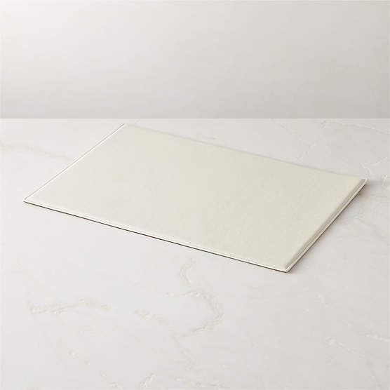 Ivory Leather Desk Blotter