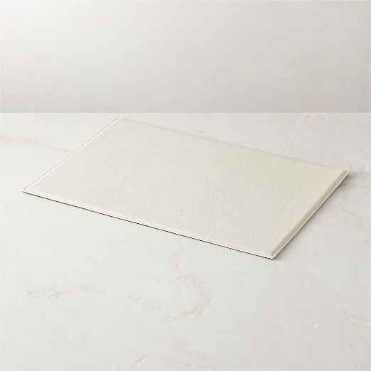 Ivory Leather Desk Blotter