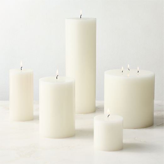 Warm White Pillar Candles