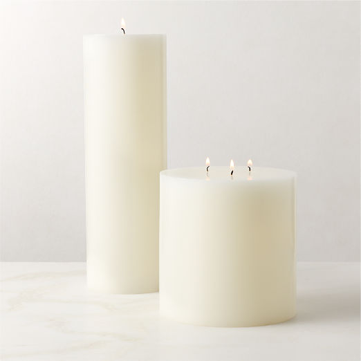 Warm White Pillar Candles