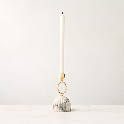 Warm White Taper Candle 12"