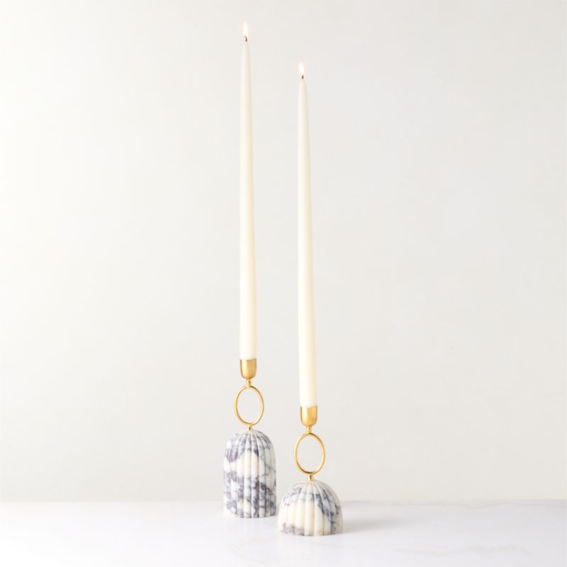 Warm White Taper Candles 12" Set of 12 - image 2 of 4
