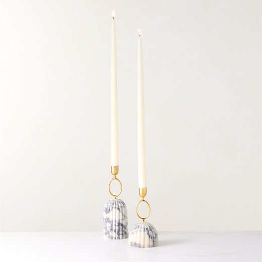 Warm White Taper Candles 18" Set of 2