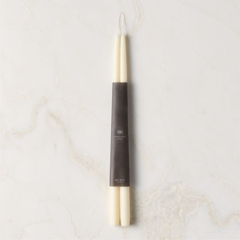 Warm White Taper Candles 12" Set of 12 - image 3 of 4
