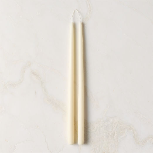 Warm White Taper Candles 18" Set of 2