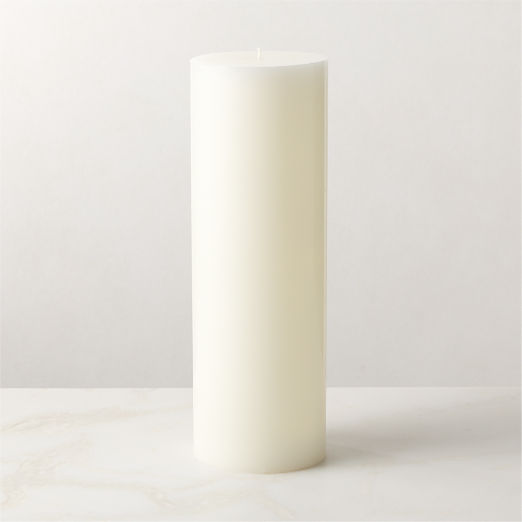 Warm White Pillar Candle 4"x12"