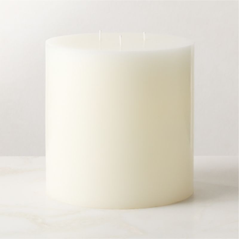View Warm White Pillar Candle 6"x6" details