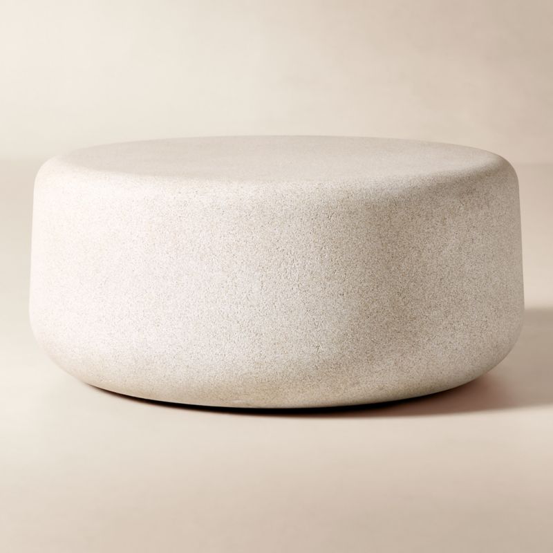 Viewing product image Warren Round 30" Grey Concrete Outdoor Coffee Table - image 1 of 2