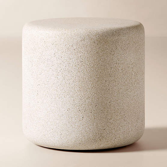 Warren Round Grey Concrete Outdoor Side Table