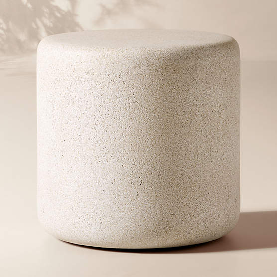 Warren Round Grey Concrete Outdoor Side Table