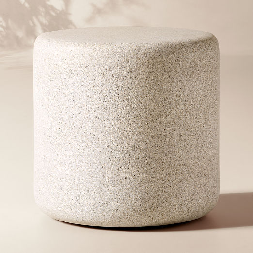 Warren Round Grey Concrete Outdoor Side Table