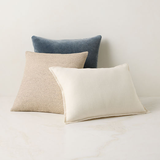 Washed & Woven Throw Pillow Set with Down-Alternative Inserts