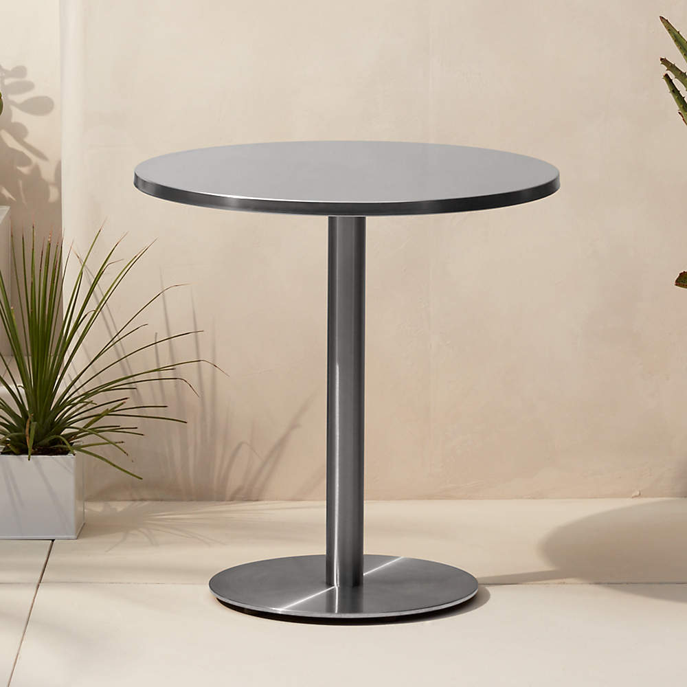 Watermark Stainless Steel Modern Outdoor Patio Bistro Table