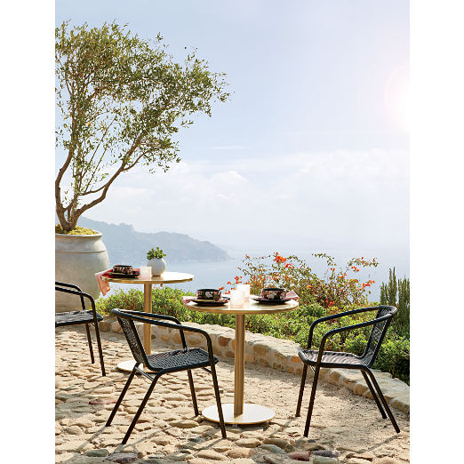 Rex Black Open Weave Outdoor Armchair