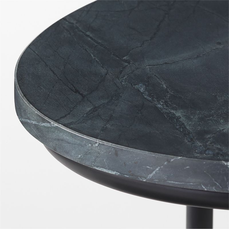 Watson Black Marble C Side Table + Reviews CB2