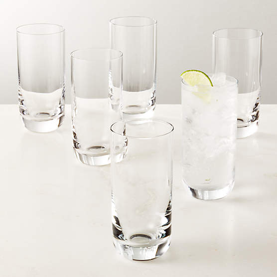 Neat Modern Drinking Glasses Set of 6 + Reviews | CB2 Canada