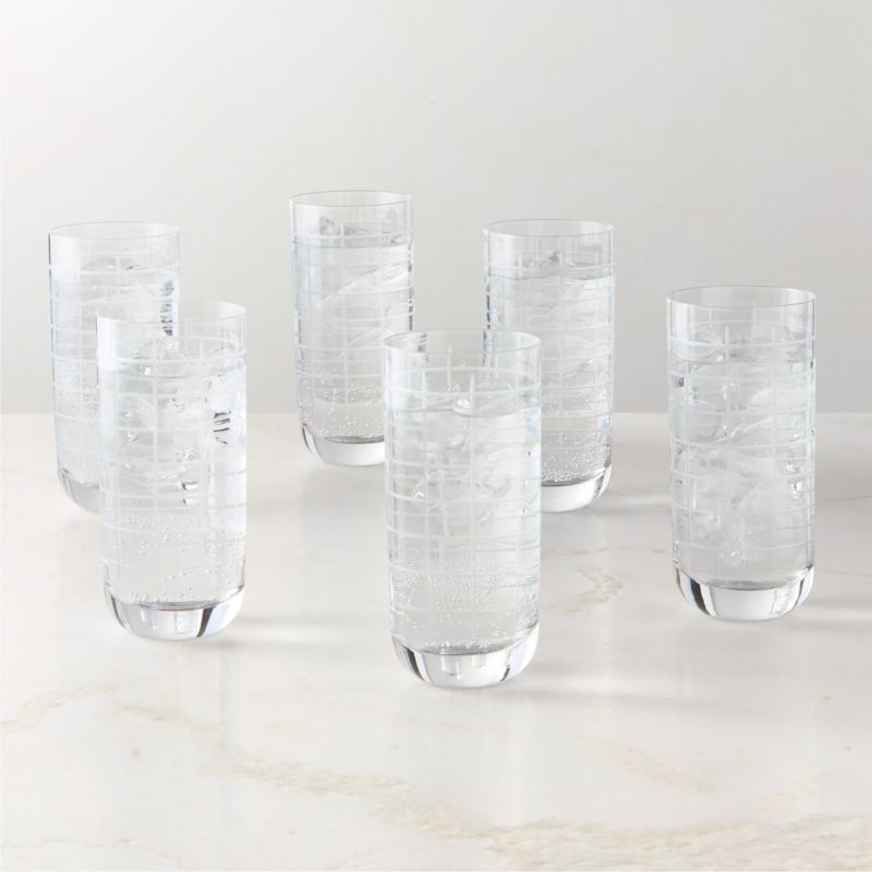 View Watson Etched Cooler Glasses Set of 6 details