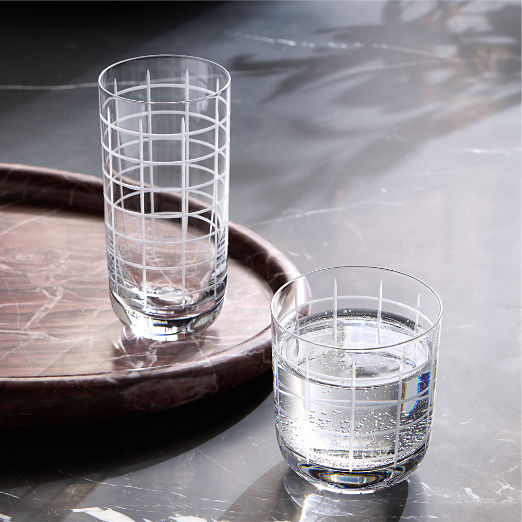 Watson Etched Cooler Glasses Set of 6