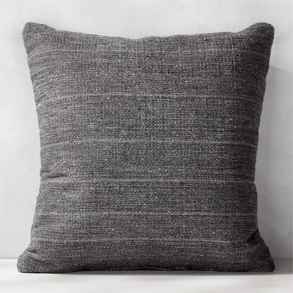 Waverly Dark Grey Outdoor Modern Throw Pillow 23