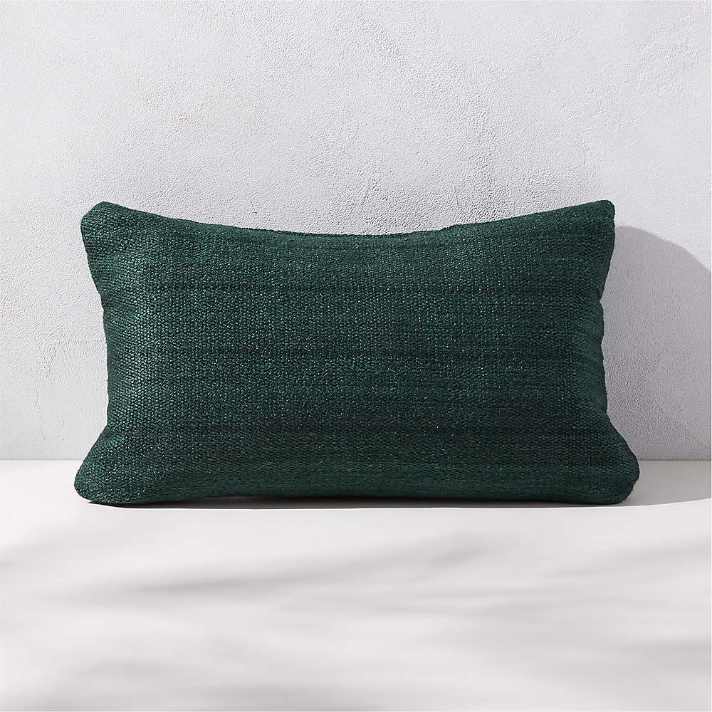 Bronte Modern Green Velvet Outdoor Throw Pillow 20'' + Reviews