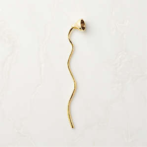 Ripple Brass Wall Sconce Taper Candle Holder