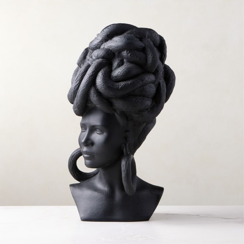 Weaver Bird Black Fiber Clay Bust + Reviews