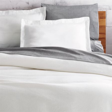 Weekendr White Chambray Duvet Cover Full Queen Reviews Cb2